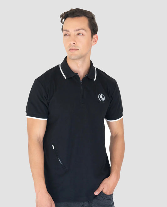 POLO SHIRT -SIDE ZIPPER