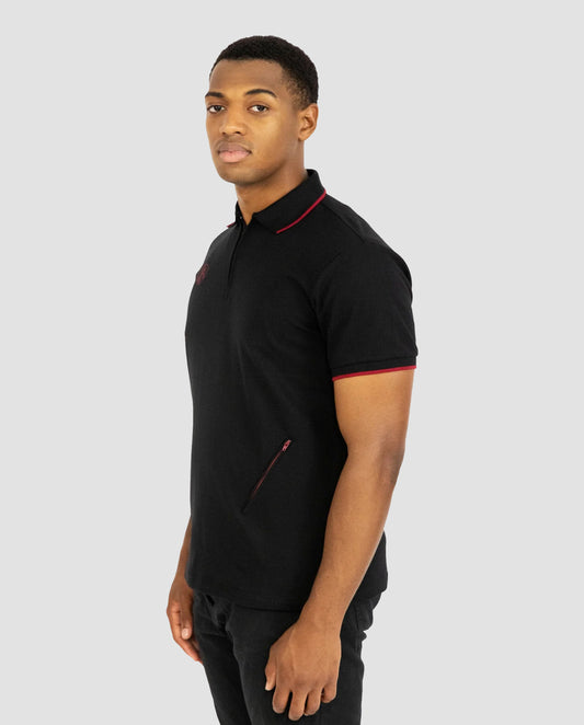 POLO SHIRT BLACK/RED