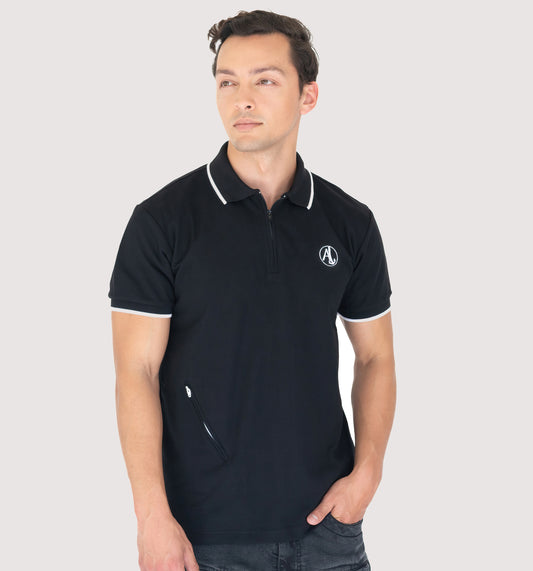 POLO SHIRT Black / White Trims