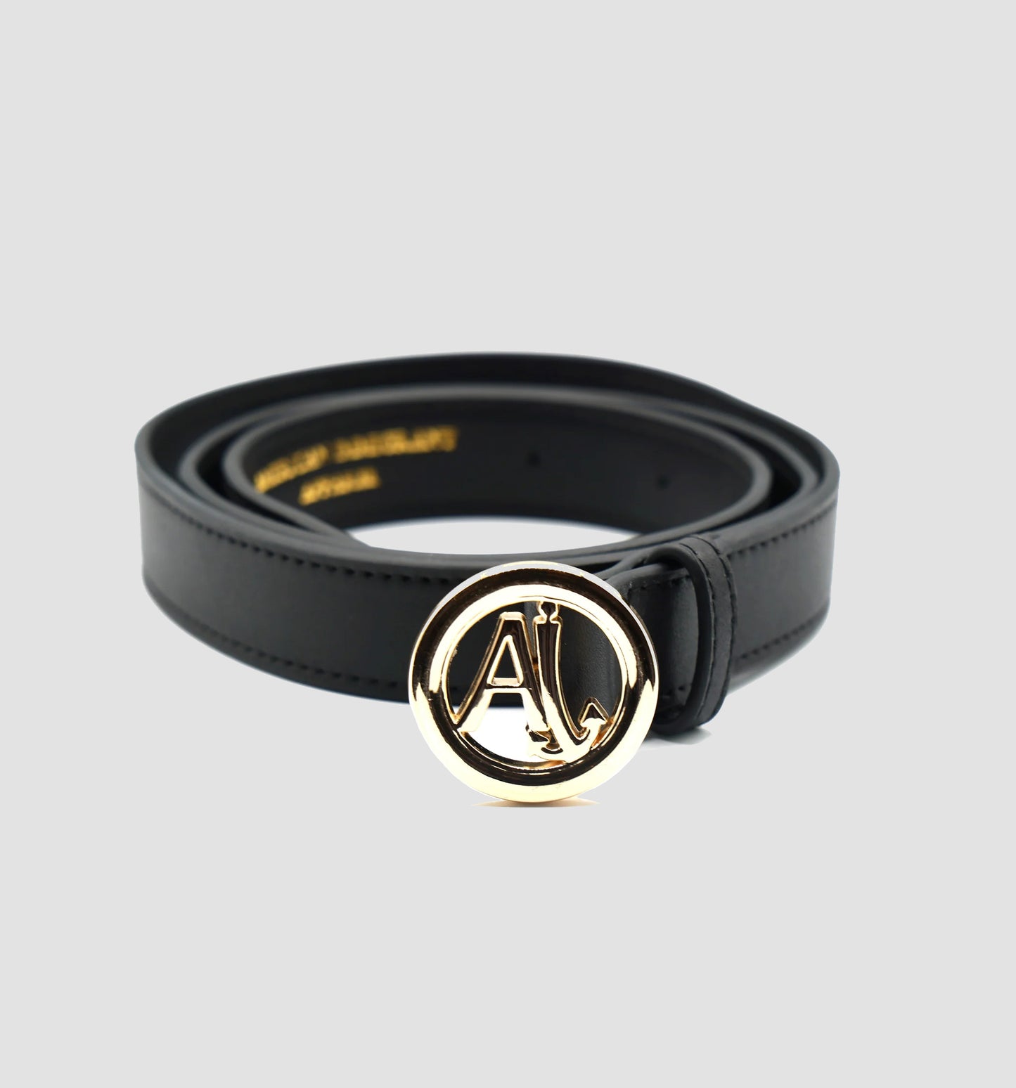 BELT WITH AI GOLD COLOR SIGNATURE LOGO